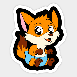 Kawaii Baby Fox Sticker